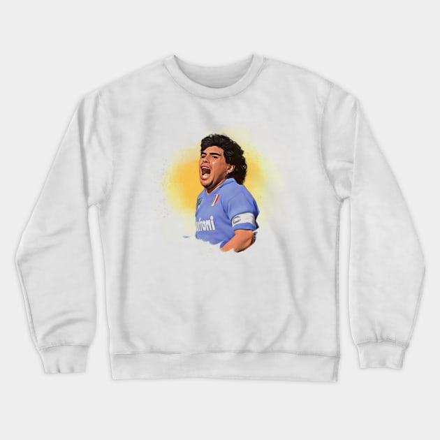 Diego Maradona Cartoon Crewneck Sweatshirt by JF 1897